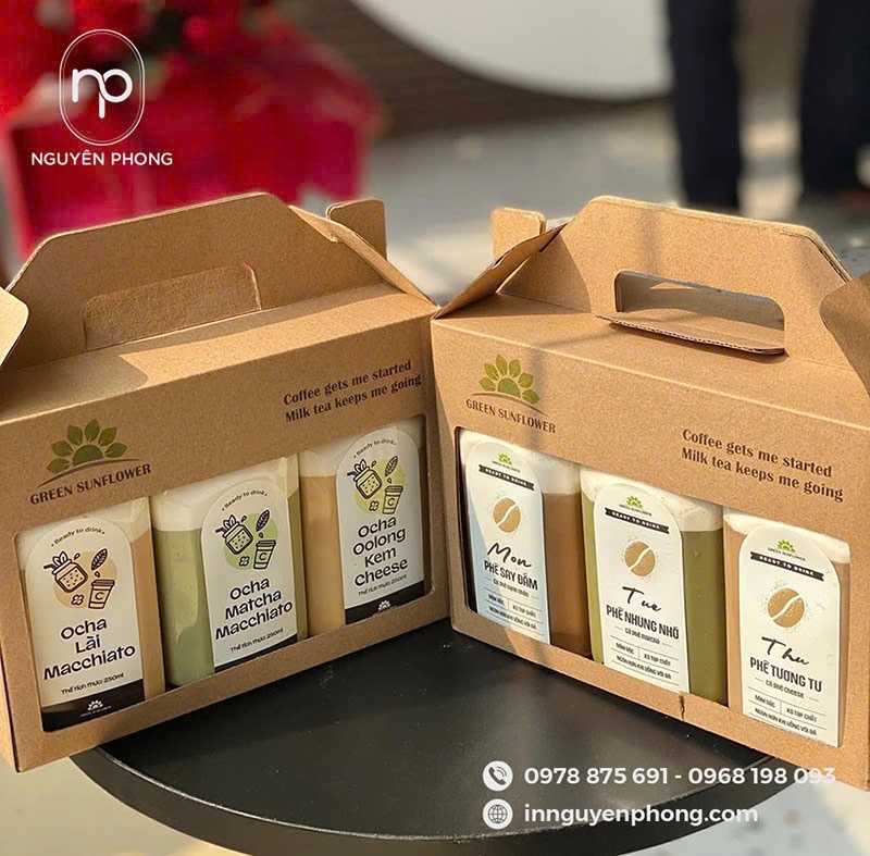 Mẫu hộp giấy có tay cầm